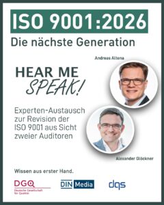 Tagung zur ISO 9001 Revision