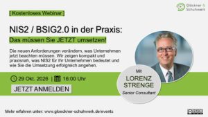 Webinar zum Thema NIS2/ BSIG 2.0